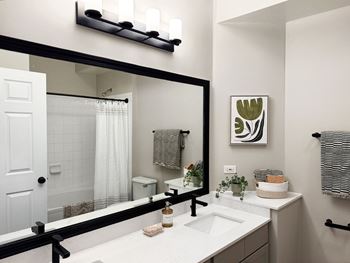 Double vanity sinks primary bath*